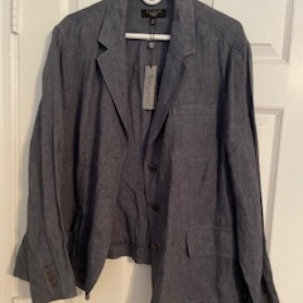 Talbots		gray	22w	linen jacket  NWT